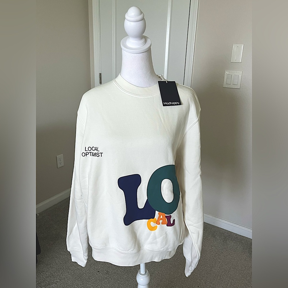 NWT Madhappy Local Optimist Fleece Crewneck Size XS